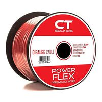 CT Sounds Car Audio 0 GA Wire 50 Feet Power and Ground Cable Wiring - Red 1/0 Gauge 50 Foot