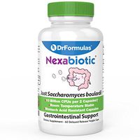 DrFormulas Saccharomyces Boulardii Probiotic 10 Billion CFUs | Nexabiotic S boulardii, Immune and Digestive Support Supplement, 60 Stomach Acid Resistant Probiotics Capsules