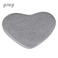 Promisen Heart-Shaped Carpet mat Non-Slip Bath Mats Kitchen Bathroom mat Home Decor Easy Clean Mats Thickening Shaggy Mats Machine-Washable Mats Soft Rugs (4028cm) (Gray)