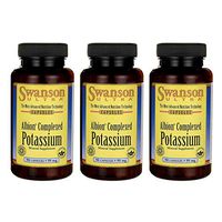 Swanson Albion Complexed Potassium 99 Milligrams 180 Capsules 2 Bottles (3 Pack)
