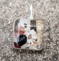 Hawaiian Healing Orgonite-Orgone Energy Pendants for Women's Health with Hematite, Garnet, Moonstone and Feldspar (Small Square)