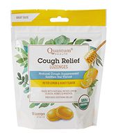 Quantum Health Organic Cough Relief Lozenges, Meyer Lemon & Honey, Natural Menthol Cough Suppressant, Bagged, 18 Ct.
