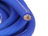 KnuKonceptz Kolossus Flex Kable OFC 0 Gauge Power Wire Copper Cable Blue (100 ft) 1/0 AWG