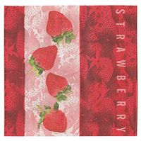 Salome Idea 60 Count Fruit Disposable Napkins for a Wedding or Tea Party,Fruit Napkins(Strawberry)