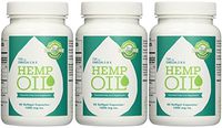 Manitoba Harvest Hemp Seed Oil Capsules 60 Capsules 1000mg ea. (Pack of 3)