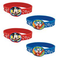 Unique Industries Disney Mickey Roadster Stretchy Bracelets, 4ct
