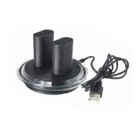 1 Set Xbox Dual Charging Dock With Pack Of 2 Rechargeable Battery And Mirco USB Cable For Microsoft Xbox One/Xbox One S/Xbox One Elite/Xbox One X Wireless Controller
