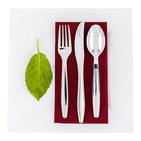 Silver Plastic Spoon, Disposable Spoon - 7" - Catering, Takeout, Break Rooms - 250ct - Restaurantware