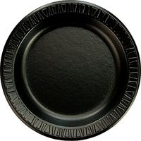 Dart 7PBQR 7 in Black Laminated Foam Plate (Case of 1000)