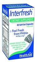 HealthAid Interfresh 60 ct, Soft Gel Capsules, Fights Bad Breath and Aids in Digestion