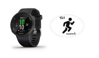 HRM Garmin Forerunner 45 GPS Running Watch Black Bundle with 6x4 Oval Car Magnet (13.1)