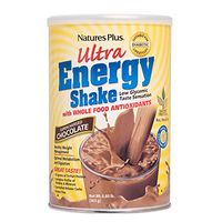 NaturesPlus Ultra Energy Shake - .8 lbs, Vegetarian Protein Powder - Chocolate - Plant-Based - Supports Weight Management, Low-Glycemic Diets & Healthy Blood Glucose - Gluten-Free - 11 Servings