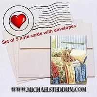 Michael Steddum Chesapeake on The Bed, Chesapeake Bay Retriever Note Card Set