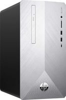 HP Pavilion Desktop 595, Intel Core i5-8400 2.8GHz, 8GB DDR4, 1TB HDD+128GB SSD, DVR/RW, WiFi, Windows 10 Home, Natural Silver