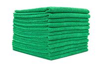 The Rag Company (12-Pack) 14 in. x 14 in. Commercial Grade All-Purpose Microfiber Highly Absorbent, LINT-Free, Streak-Free Cleaning Towels (Green)