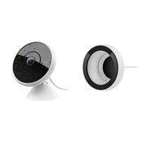 Logitech Circle 2 Indoor/Outdoor Wired Home Security Camera Works with Alexa, HomeKit and Google, with Easy Setup, 1080p HD, 180° Wide-Angle, Night Vision, 2-Way Talk&  Circle 2 Window Mount Accessory