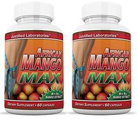 African Mango Max 1200 Extract Irvingia Gabonensis Natural Diet Weight Loss 60 Capsules Per Bottle 2 Bottles