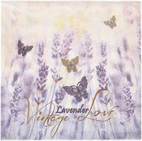 Boston International L782000 IHR Paper Lunch Napkins, 6.5 x 6.5-Inches, Vintage Lavender Love
