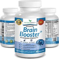 Advanced Brain Booster Supplements - 41 Ingredients Memory Focus & Clarity Vitamins Plus eBook - Boost Energy, Elevate Brain Function Nootropic Power Support with DMAE - 60 Brain Health Formula Pills