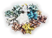 Set of 45 Premium Holiday Holographic Peel N Stick - Measures 3" to 4" -Gift Wrapping Christmas Bows (45 Bows)