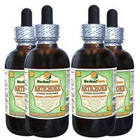Artichoke (Cynara scolymus) Glycerite, Organic Dried Leaf Alcohol-Free Liquid Extract (Brand Name: HerbalTerra, Proudly Made in USA) 4x4 fl.oz (4x120 ml)