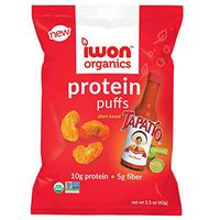 IWON Organics Tapatio Limon Flavor Protein Puff, High Protein and Organic Healthy Snacks, 8 Bags