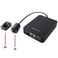 Hikvision 1.3MP WDR Pin Tube Network Camera DS-2CD6412FWD-C1 with DS-2CD6412FWD-L10 Lens, 2m Cable Built-in Micro SD Security CCTV Camera