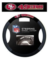 Fremont Die 96605NFL San Francisco 49ers Massage Grip Steering Wheel Cover, Black, One Size