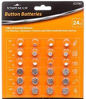 48 Piece Alkaline Button Battery Set