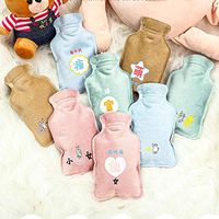 Kionme 150ml Hot Water Bottle Cute Cartoon Plush PVC Leak-proof Hot Water Bag Hot Water Bottles
