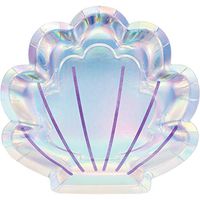 Creative Converting 336719case Iridescent Mermaid Party Dinner Plates, 9", Purple