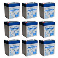 Powersonic PS-1250F2 12V 5AH Battery for B D Storm Station SS50B - 9 Pack