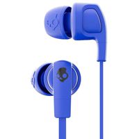 Skullcandy Smokin' Buds 2 Noise Isolating Earbuds with in-Line Microphone and Remote, Moisture Resistant, Oval-Shaped and Angled for Long-Term Comfort, Street/Royal Blue/Dark Blue