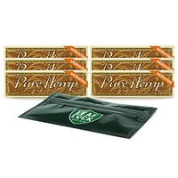 Pure Hemp 1 1/4 Unbleached Rolling Papers (6 Packs) with Leaf Lock Gear Smell Proof Pouch