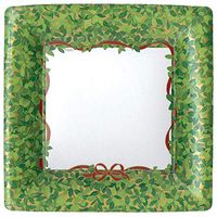 Caspari Boxwood Square Paper Dinner Plates in Gold - Pack of 8