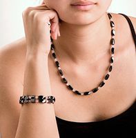 Hematite - Quartz Necklace/bracelet Set