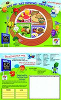 Learning Zonexpress 470152 Active Kids MyPlate 8-1/2" x 11" Size, Two Sided Handouts, 0.25" Height, 8.5" Width, 11" Length (Pack of 50)