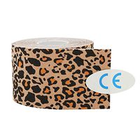 wosume Cotton Elastic Adhesive Sport Tape Strain Injury Muscle Taping Strapping Bandage for Athletic Sports and Recovery(Leopard)