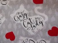 'NUGGLEBUDDY NEW! Microwavable Moist Heat & Aromatherapy Organic Rice Pack For Cat Lovers! Darling" Crazy Cat Lady" Fabric UNSCENTED!