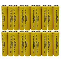 1.2V AAA 400mAh NICD Rechargeable Battery Button Top 20Pcs