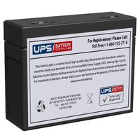 CSB HC1221W - (Replaces HC1217W) 12 Volt (21 Watts) Sealed Lead Acid Replacement Battery with Recessed Terminals