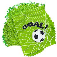 Soccer Party Drawstring Favor Bags (12 x 10 in, 12 Pack)