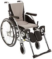 Karman S-ERGO115F16S-E Wheelchair with Elevating Legrest, Pearl Silver, 16" W x 17"D, 25 Pound