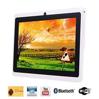 Tagital 7'' Quad Core Android 4.4 KitKat Tablet PC, HD Screen 1024x600, 8GB, Bluetooth, Dual Camera, Netflix, Skype, 3D Game Supported (White)