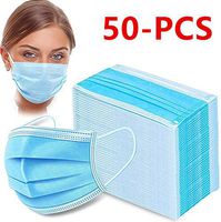 Disposable 3-Layer Safety Protective Face Filter Safety (blue-50)