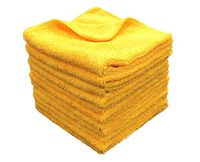 Grade Microfiber All-Purpose Superior Microfiber Towels! Soft, Plush & Durable - Ideal for Screens, Laptops, Windows, Mirrors, Gym, Workout and More! (24 Pack) (16x16, Gold)