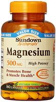 Sundown Naturals Magnesium 500 Mg Caplets Value Size, 180 Count by Sundown