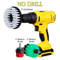 HIFROM (Pack of 3) 2 3 5inch Drill Brush Soft Medium Bristle Powered Scrub Attachments Cleaning Kit for Bathroom Shower Tile Grout Carpet Tires Boats Kitchen Glass Carpets Upholstery