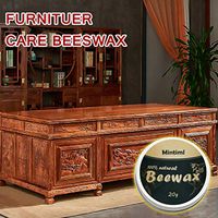 Wood Seasoning Beeswax Franterd Traditional Beeswax Polish for Wood & Furniture - Natural Unscented Multipurpose Beeswax Furniture Wood Polish Wipes and Care Conditioner (20g)
