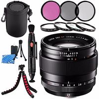 Fujifilm XF 23mm f/1.4 R Lens 16405575 + 62mm 3 Piece Filter Kit + 62mm Macro Close Up Kit + Lens Cleaning Kit + Lens Pouch + Lens Pen Cleaner + Flexible Tripod Bundle